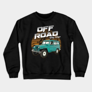 Willys Wagon jeep car offroad name Crewneck Sweatshirt